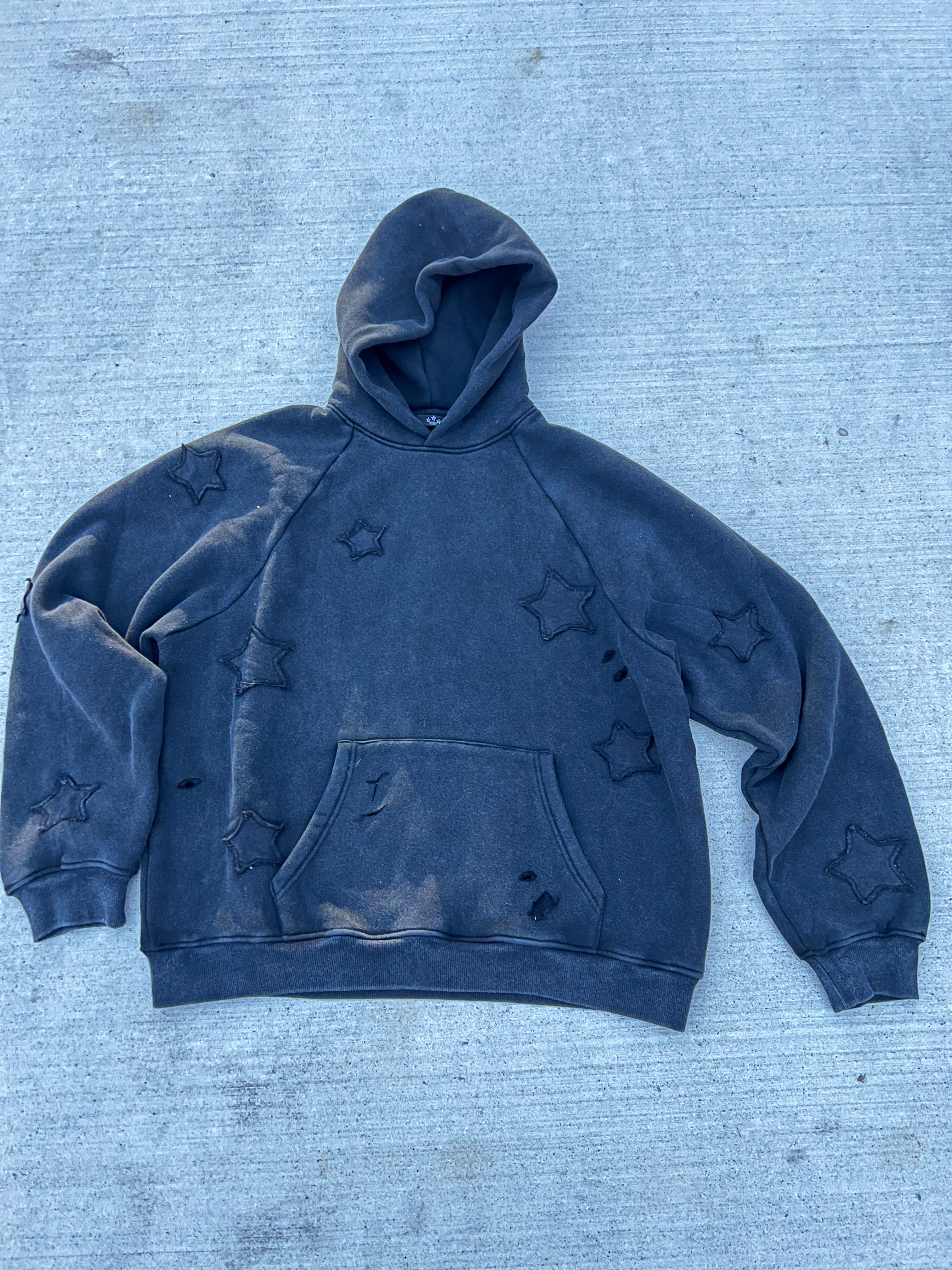 Rar3Starz Distressed pullover hoodie